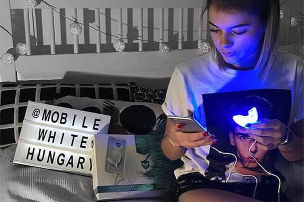 Mobile White Blue Light