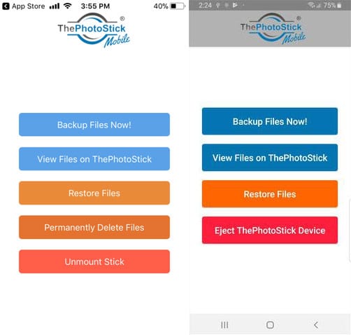 Photostick mobile interface