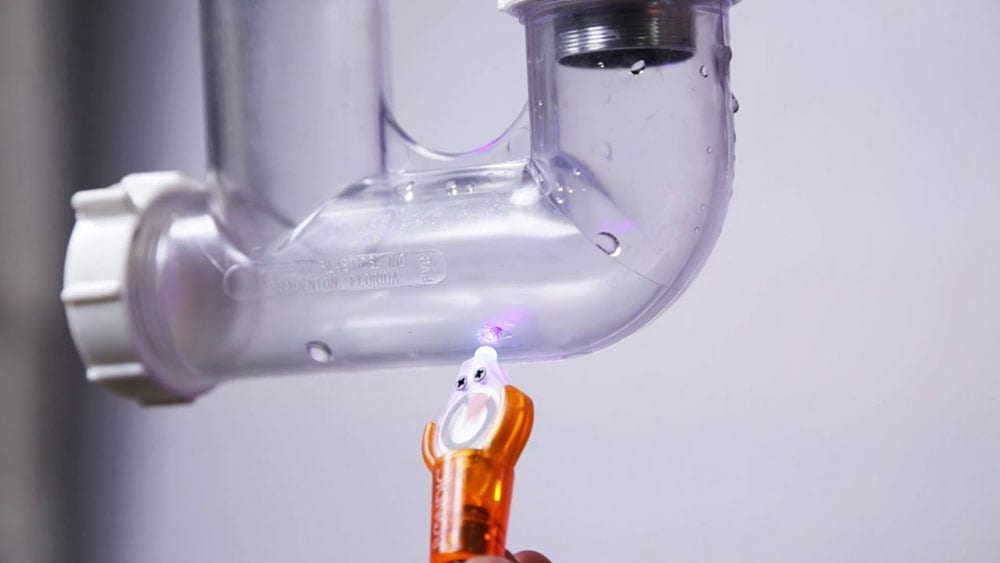 Bondic plastic pipe fix