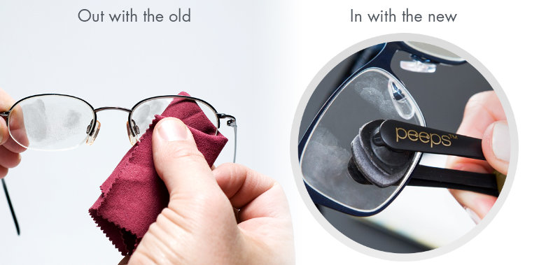 With and without peeps cleaner