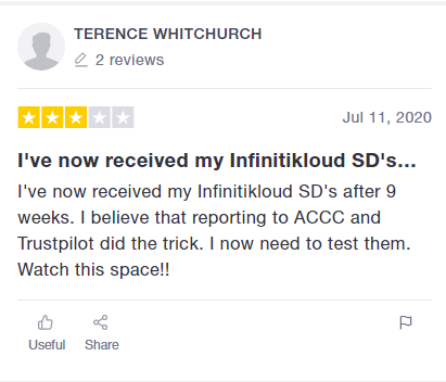 Infiniti Kloud Trustpilot Reviews