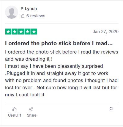 Photo Stick trustpilot Reviews