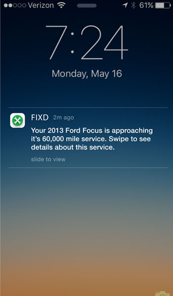 Fixd vs Elm327 Notification