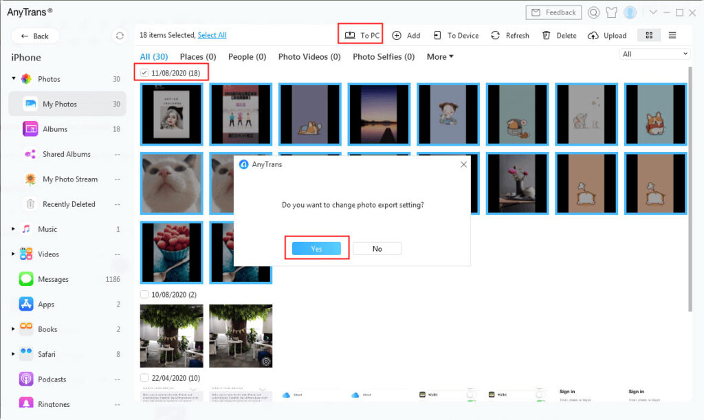 Transferring Photos from iPhone to Flash Drive