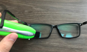 brushing debris with peeps brush