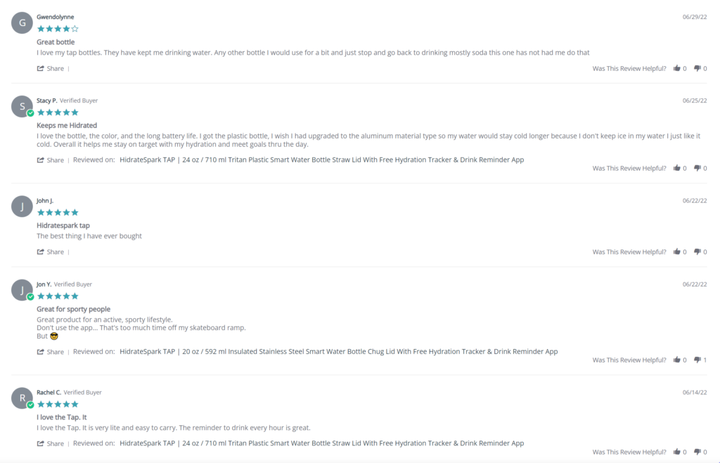 hidratespark tap customer reviews