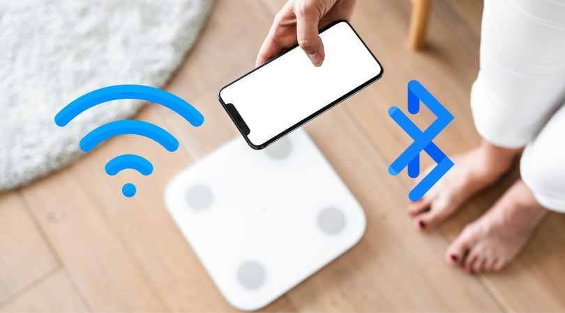 smart scale sync via wifi or bluetooth