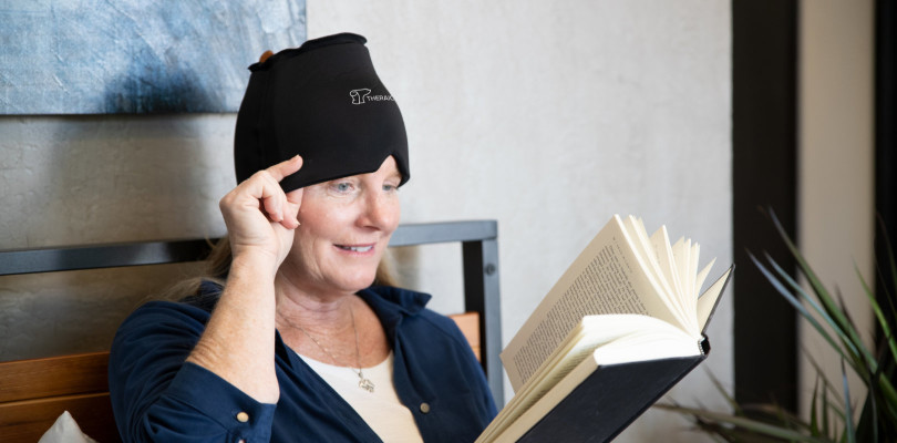headache relief cap resting