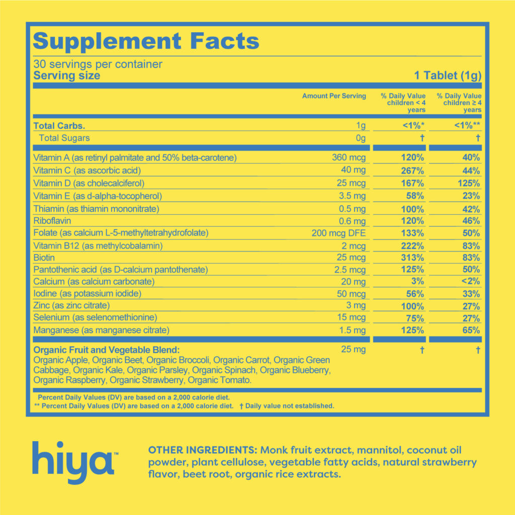 Hiya Ingredients