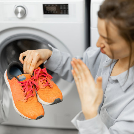 Washing shoes in machine