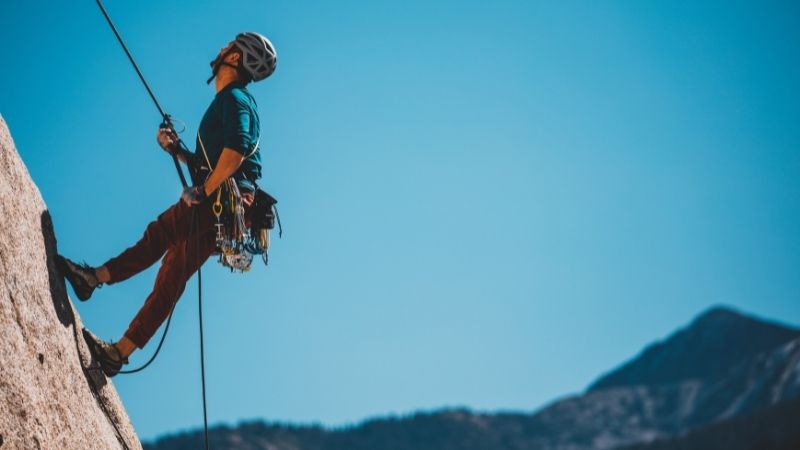 climbing mountain