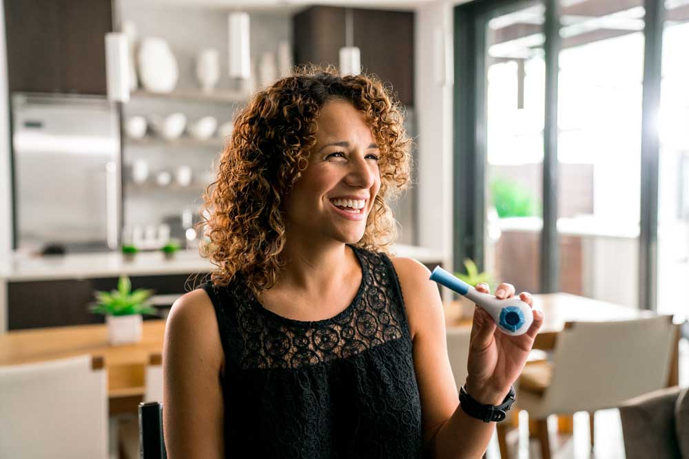 the breather woman smiling