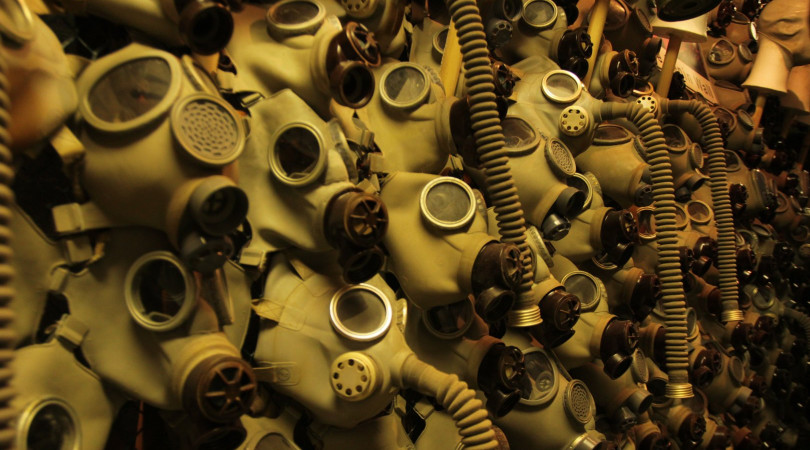stock of old gas masks