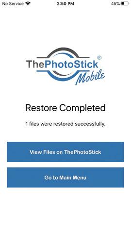 restore completed