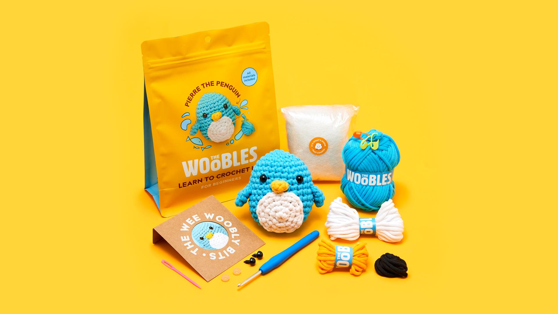 The Woobles Beginners Crochet Kit with Easy Peasy Yarn as seen on Shark  Tank - for Step-by-Step Video Tutorials Felix Fox