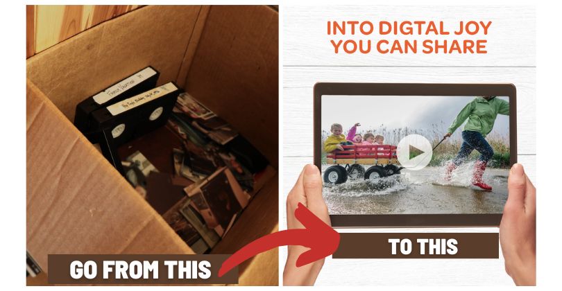 before and after digitizing memories