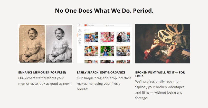 imemories service features