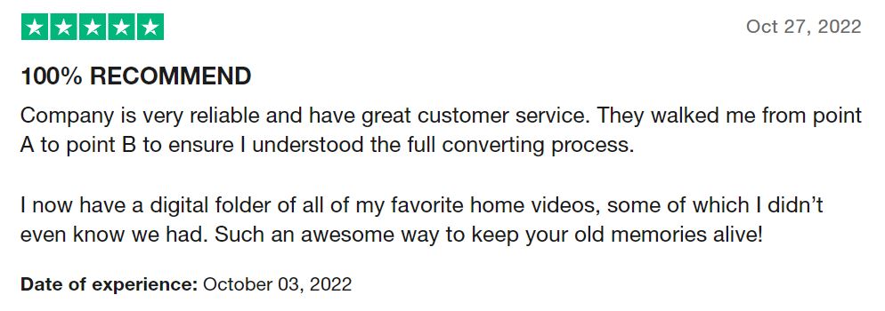 Customer recommended imemories