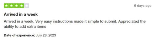 Legacybox arrived in a week - customer review