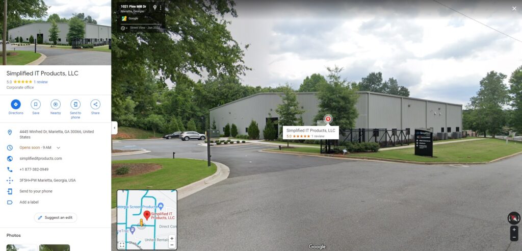 simplified it products on google maps