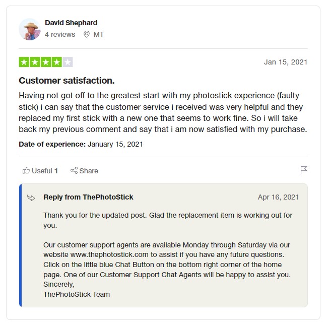 David's review of photo stick omni