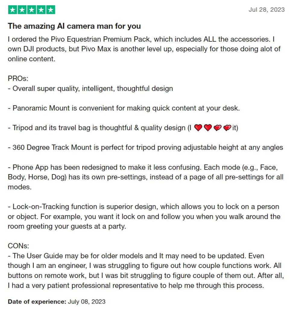 pivo pod customer review