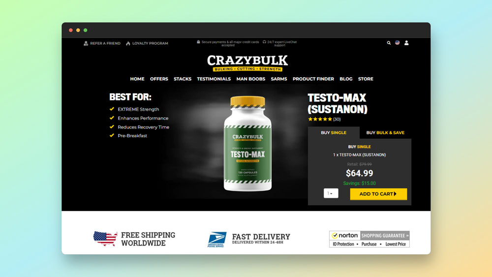 crazybulk testo-max-website screenshot