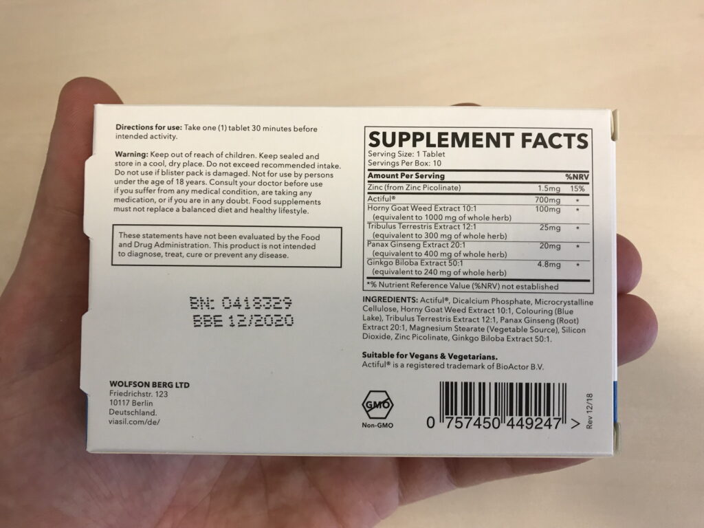 Viasil Ingredients
