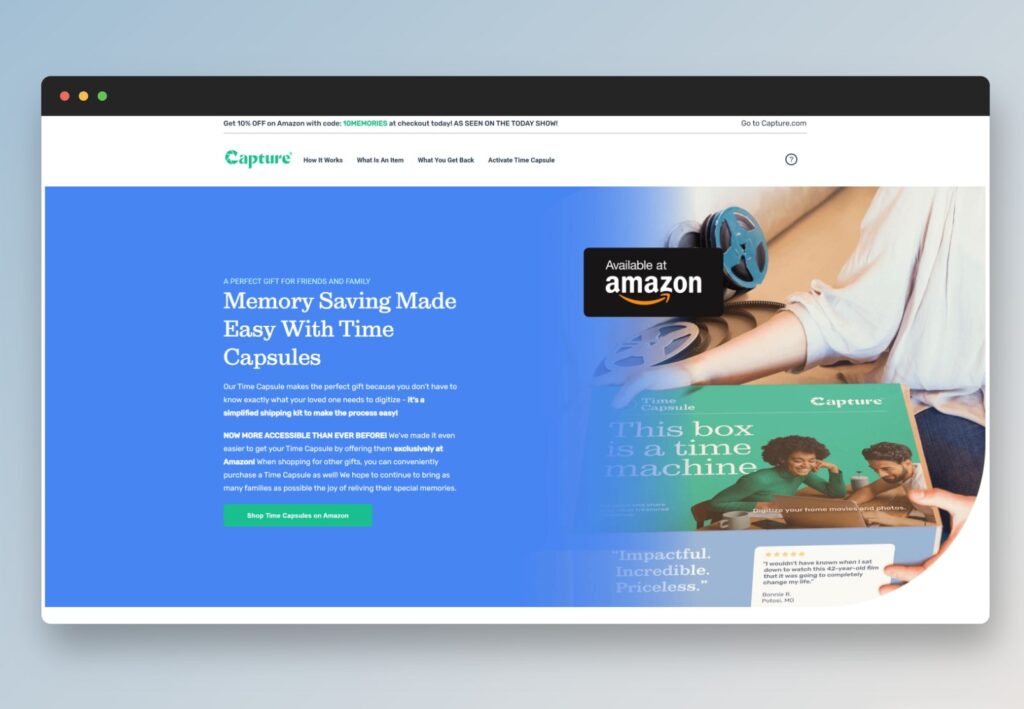 capture time capsule service