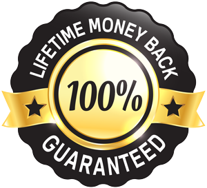 lifetime money back guarantee badge