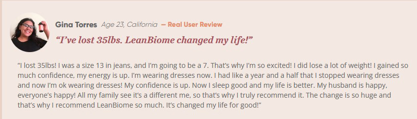 LeanBiome testimonials