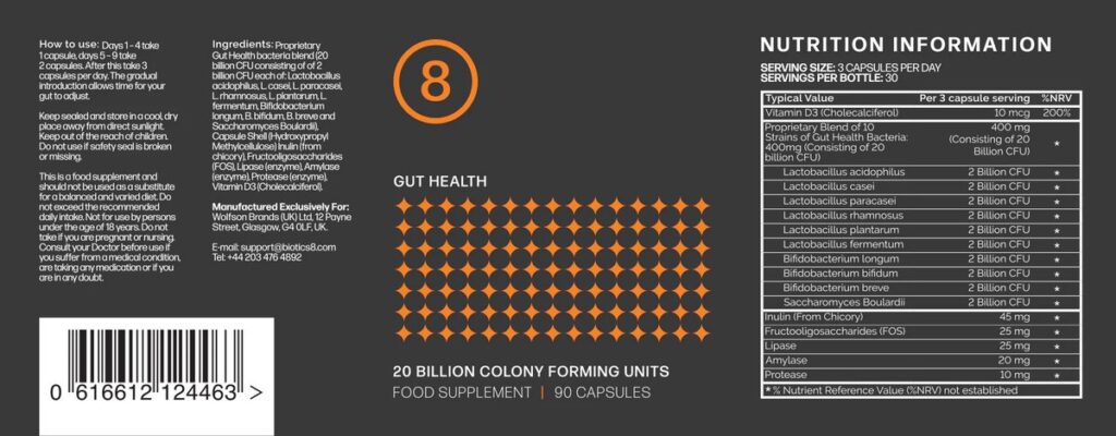 biotics 8 ingredients label