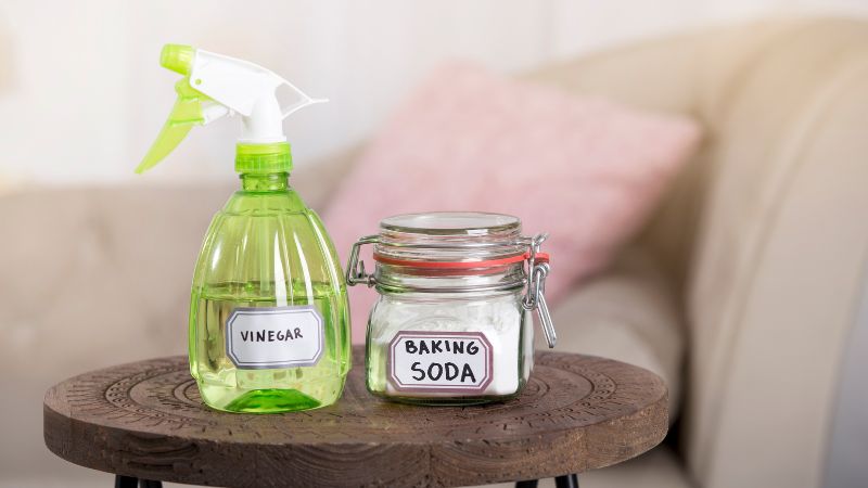vinagar and baking soda
