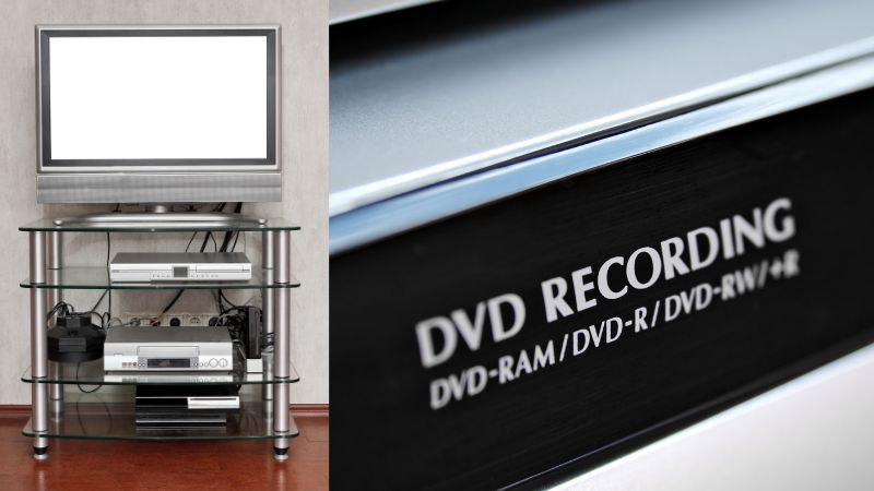 vhs c player with dvd recorder