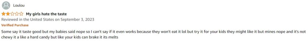 alive kids chewable multivitamin bad customer review