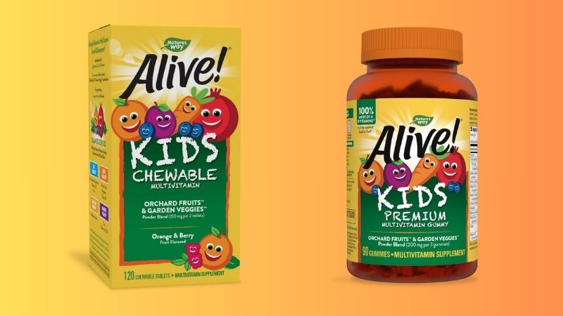 alive kids chewables and gummies