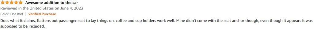 stupid car tray customer feedback 3
