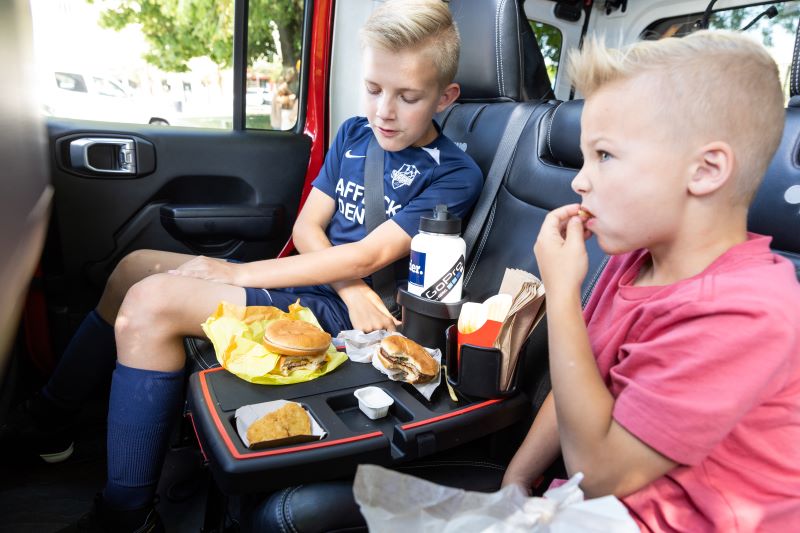 stupid car trey as the food tray
