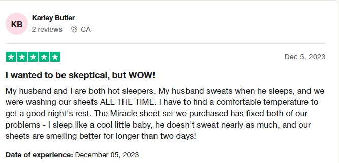 Miracle Sheets rating