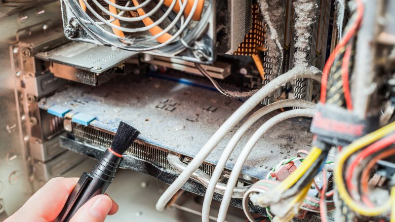 cleaning computer from dust