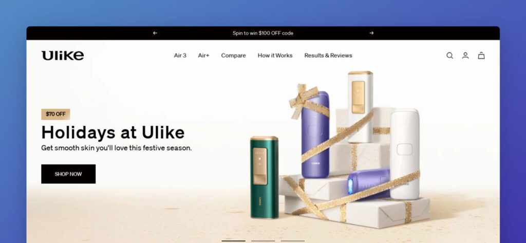 ulike homepage screenshot