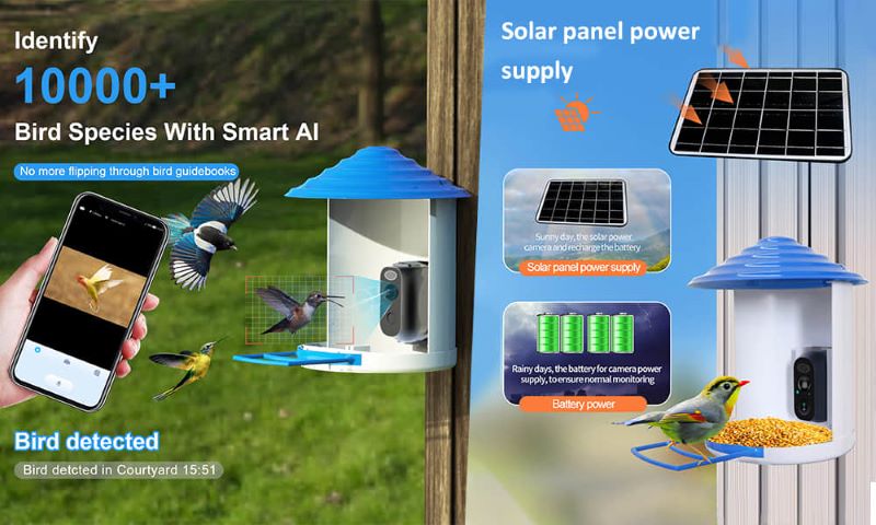 Sherem Hummingbird Feeder features