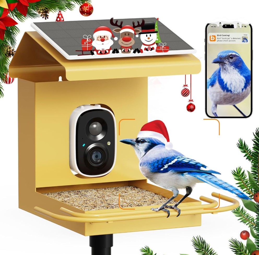 Bilantan Metal Smart Bird Feeder with Camera