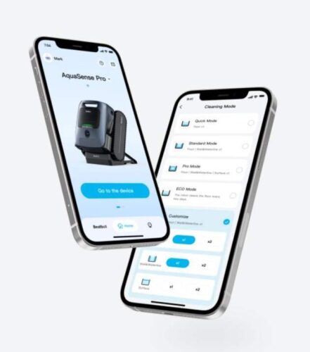 Mobile app interface for controlling and customizing the Beatbot AquaSense Pro robotic pool cleaner