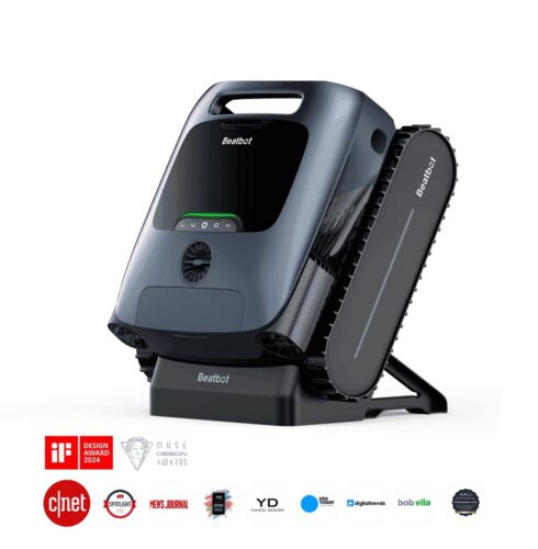 Beatbot AquaSense 2 Pro robotic pool cleaner with design awards and media recognitions
